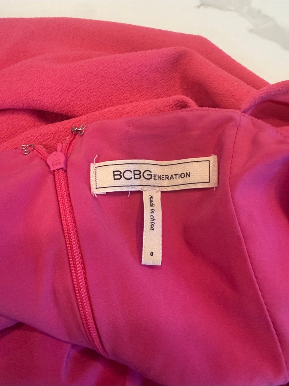 BCBGeneration Pink Ruffle Strap Mini Dress Size 0 - Picture 3 of 5
